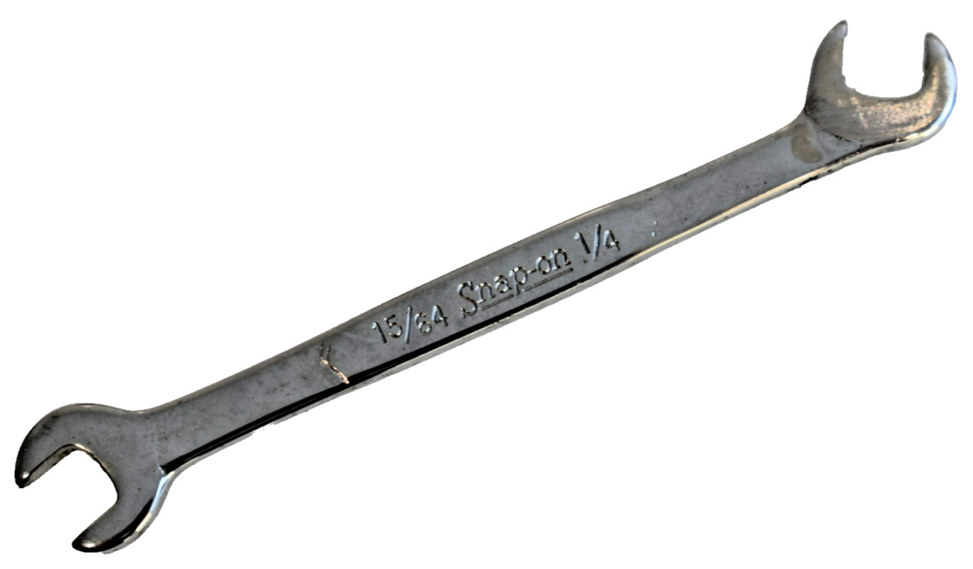 Snap On Tools DS1516 1/4″ x 15/64″ SAE Open End Ignition Wrench Chrome USA