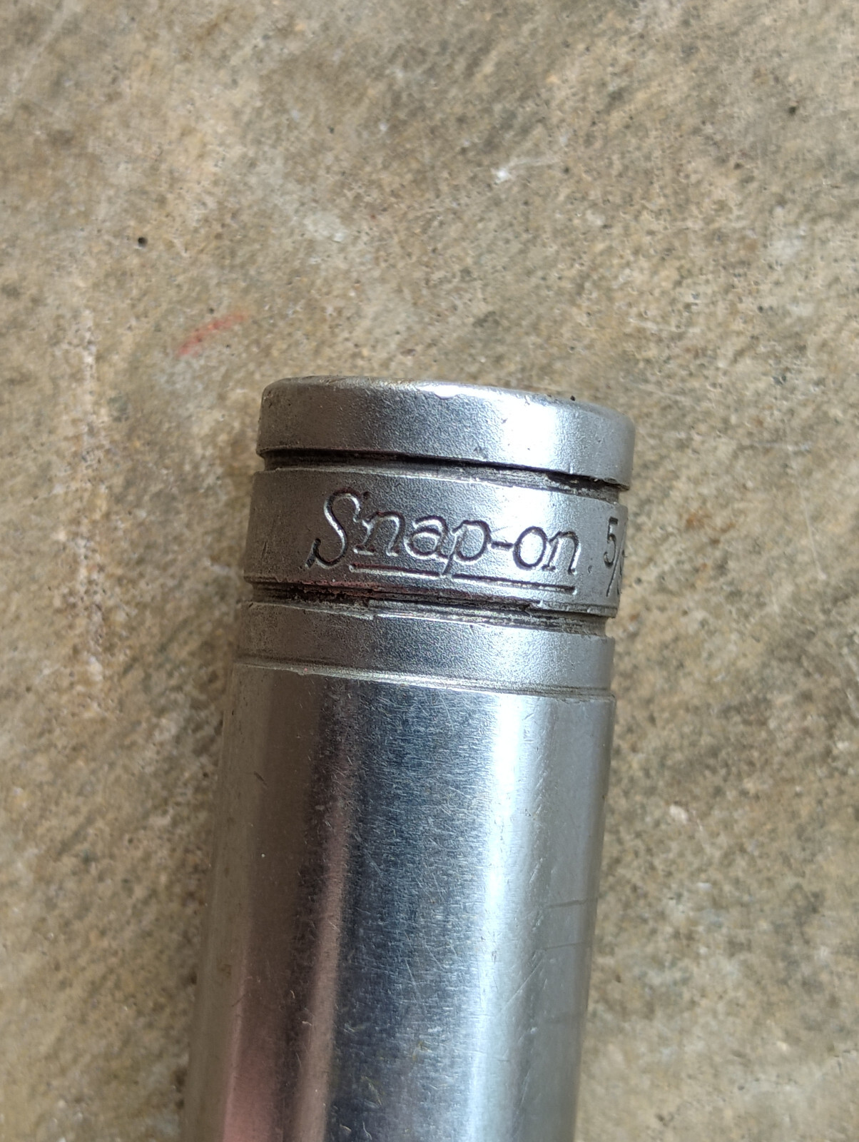 Vintage Snap On S-201 5/8 Extra Deep 12pt 1/2 Drive Chrome Socket USA Tool