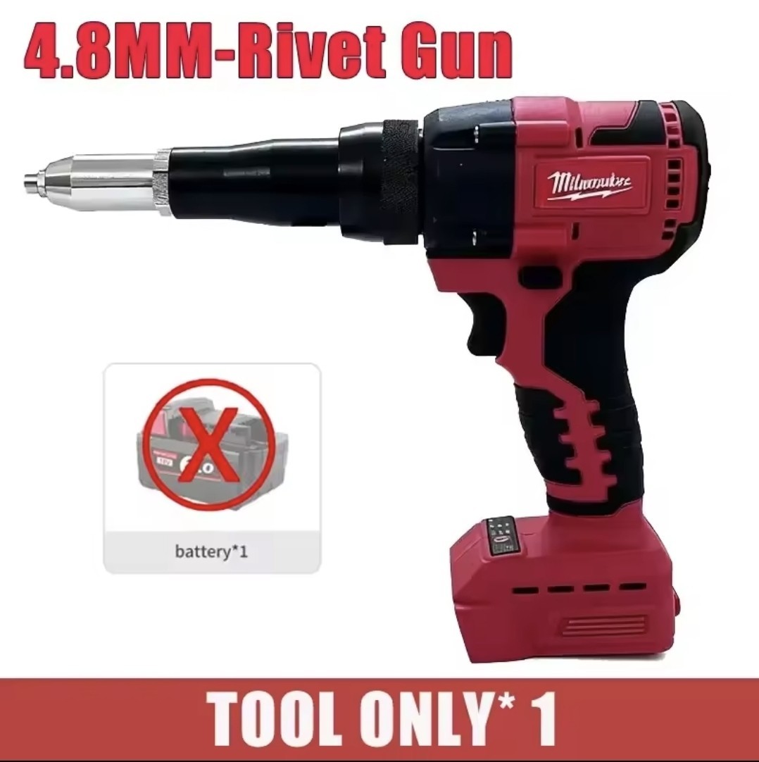 Milwaukee 18V Brushless Cordless Rivet Gun 1/4″ Electric Riveter Tool No Battery