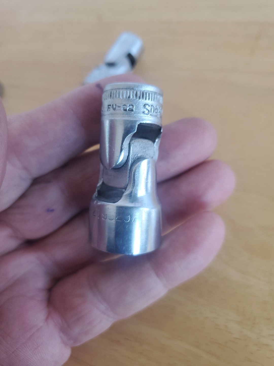 3 Snap On 3/8″DR Swivel Socket Adapters 12pt 11/16″FU22 5/8″F20 7/16″F14 USA
