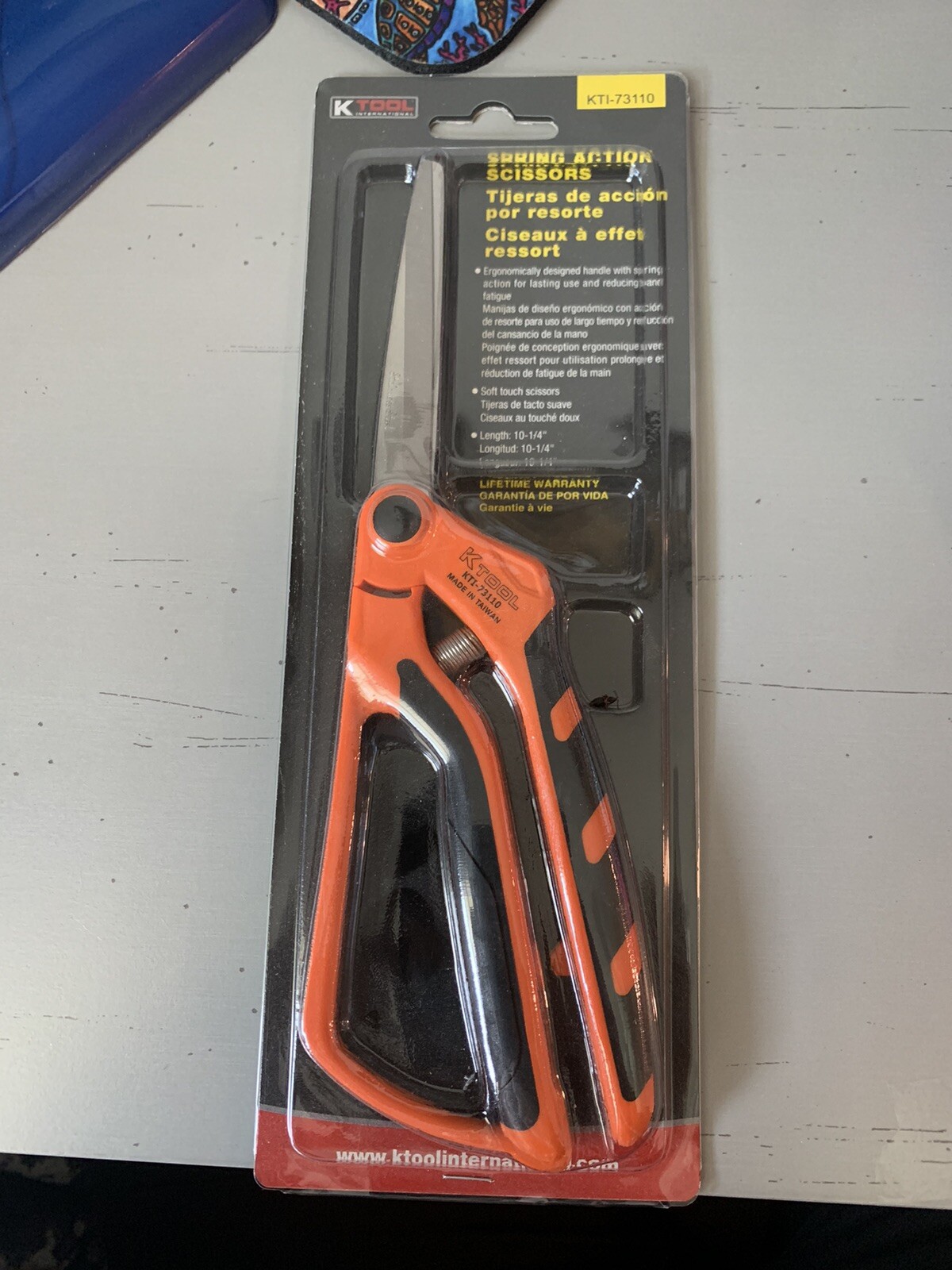 K-Tool 73110 10-1/4 Long Spring Action Soft Touch Scissors