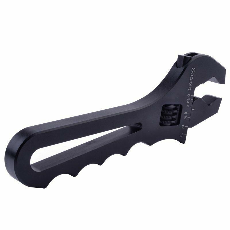 3AN-16AN Adjustable Wrench Black Aluminum Tool Spanner for Hose End Fitting