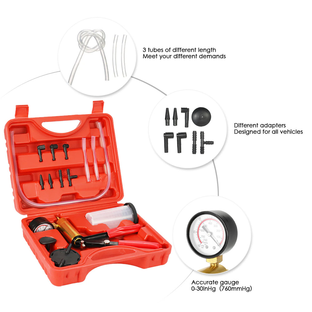 Vacuum Pump Car Brake Clutch Bleeder Tester Motorcycle Bleeding Hand Pump Tool