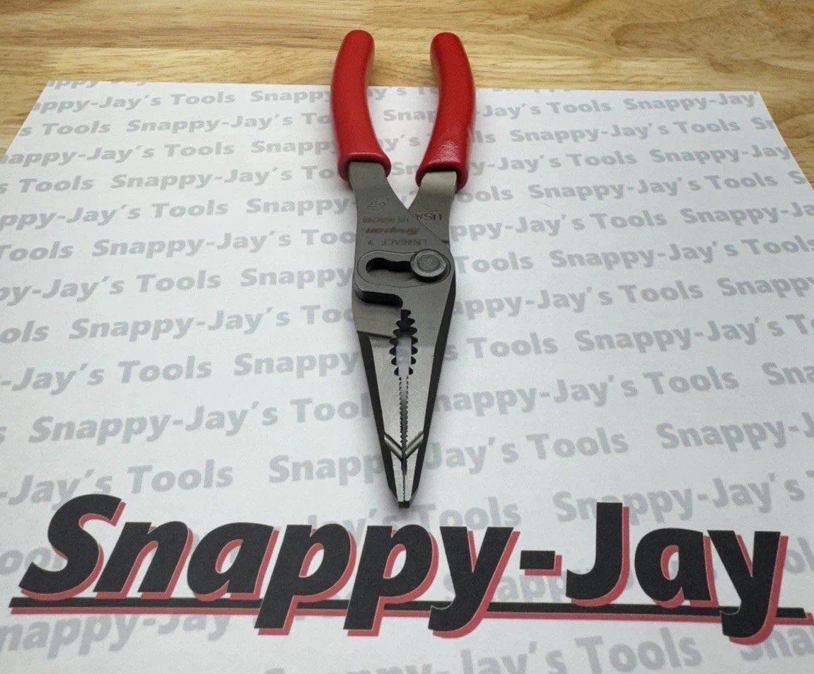 Snap-on Tools USA NEW RED 7″ Talon Grip Long Nose Slip Joint Pliers – LN46ACF