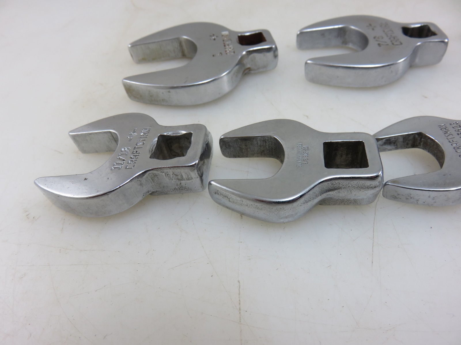 Craftsman -V- & Others Crowfoot Wrench Set 10pc Set 3/8″Dr. 3/8″-1″ Vintage USA