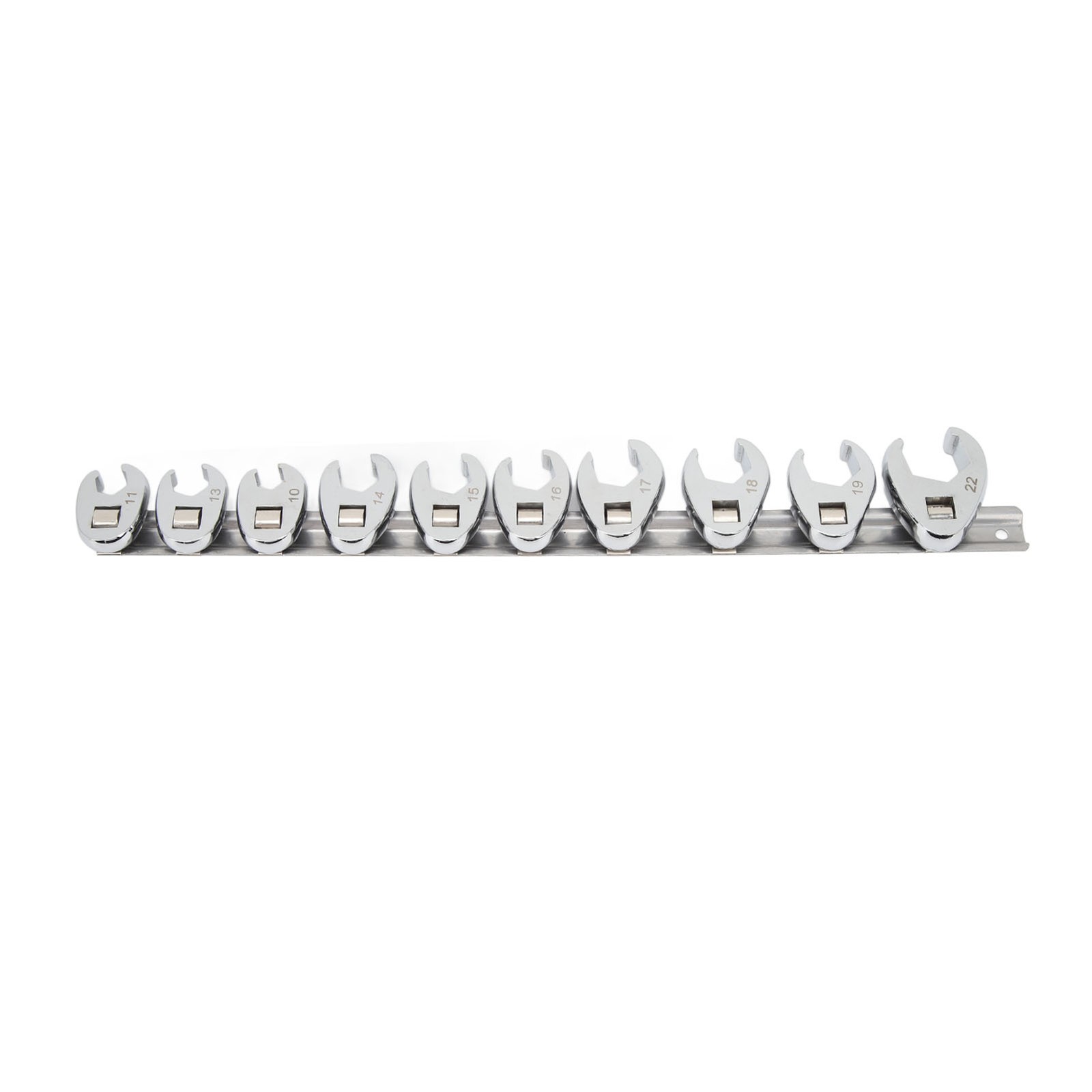 10pcs Crows Foot Wrench Set 10mm To 22mm Sizes Metric Nut Wrench For 3/8in UNVI