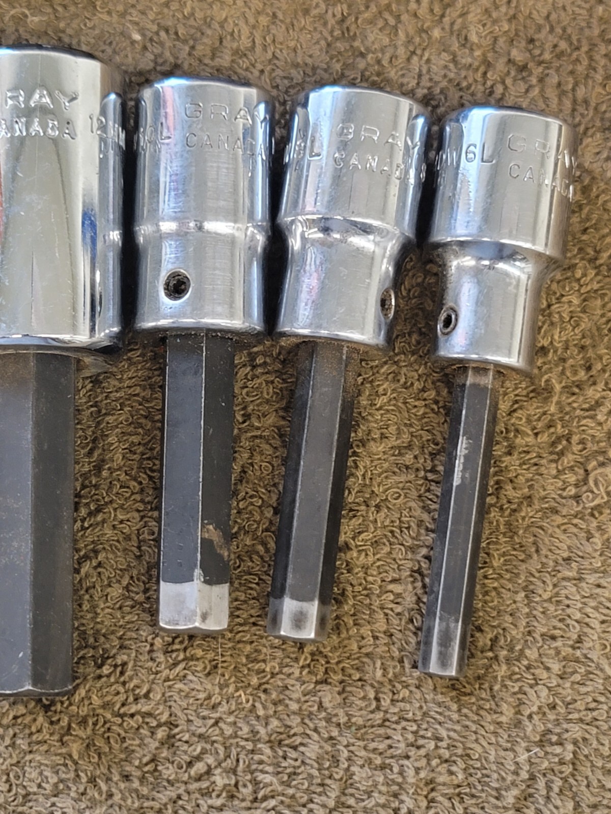 17 Gray Canada GP Impact Hex Socket 3/8 1/2 3/4″ Drive Sae 1-7/8 13/16 19mm 10 8