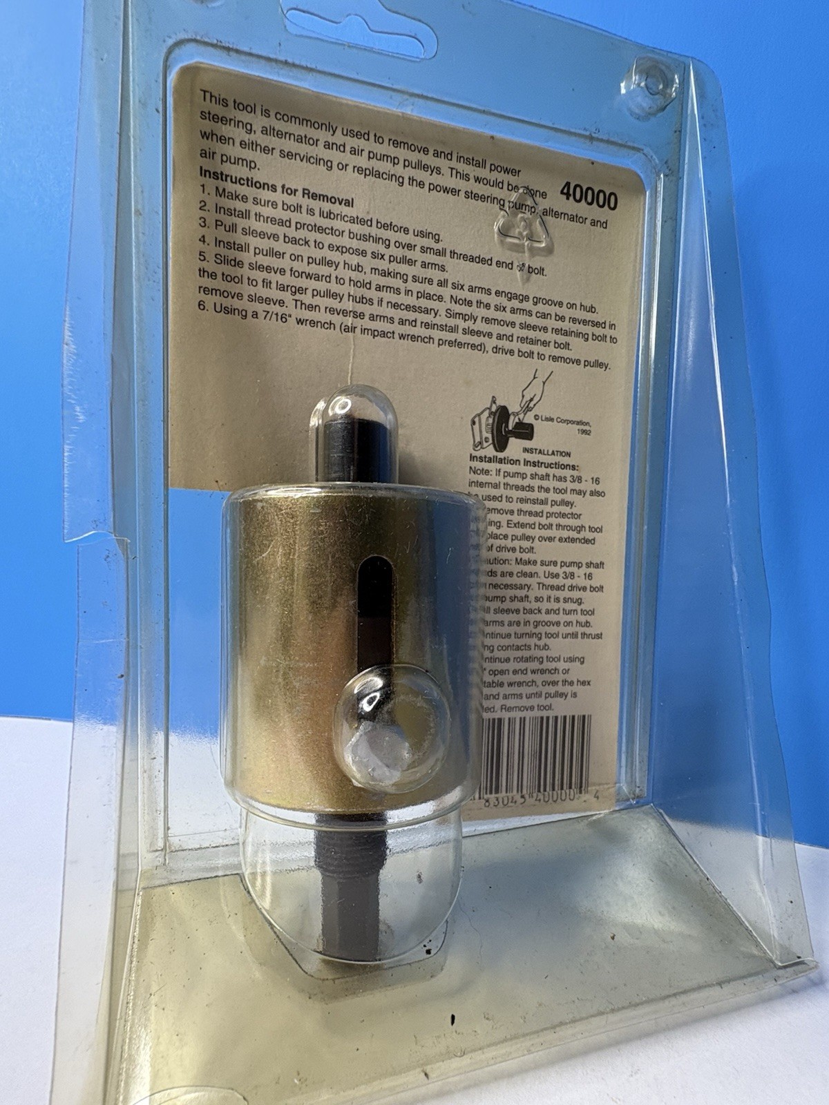 Lisle 40000 Pulley Remover/Installer – Power Steering, Alternator, Air Pump