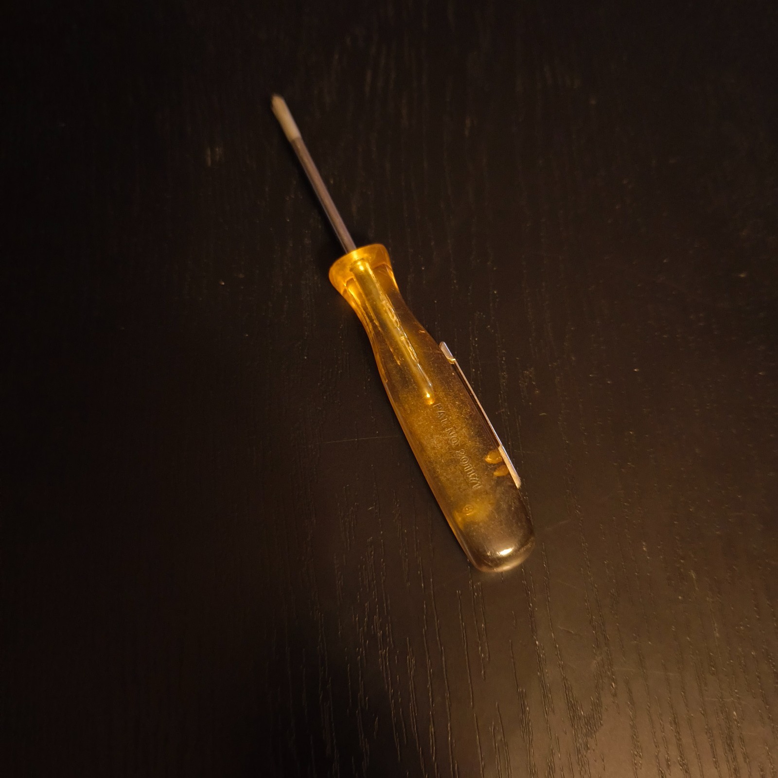 Vintage Snap On Pocket Clip Clear #1 Phillips Tip Screwdriver SSDP204 A7