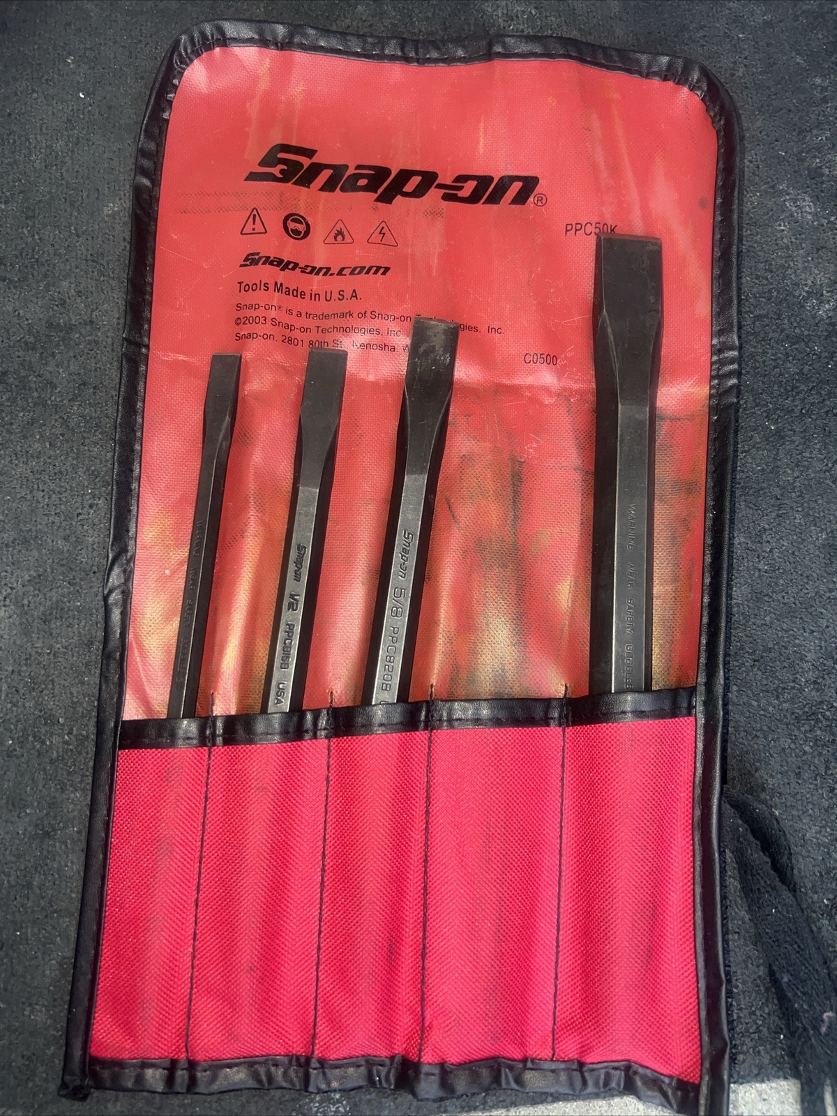 For Snap on PPC50K 3/8″ – 7/8″ wide blade Flat Chisel Set PPC812B to PPC828B