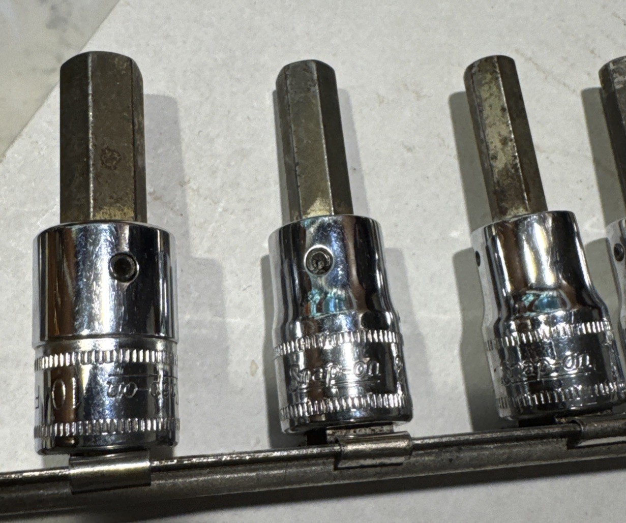 Snap-On 6 pc 3/8″ Drive Metric Hex Bit / Allen head Socket Set 4,5,6,7,8,10 mm