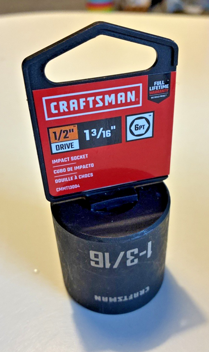 CRAFTSMAN 1/2-Inch Drive 1-3/16-Inch 6-Point StandardShallow Impact Sock
