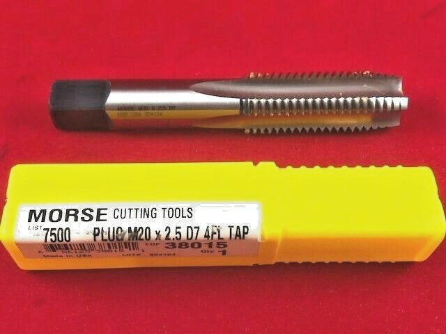M20 X 2.5 20MM Plug Tap Morse MT3838015 HSS Hand Tap USA D7 Metric