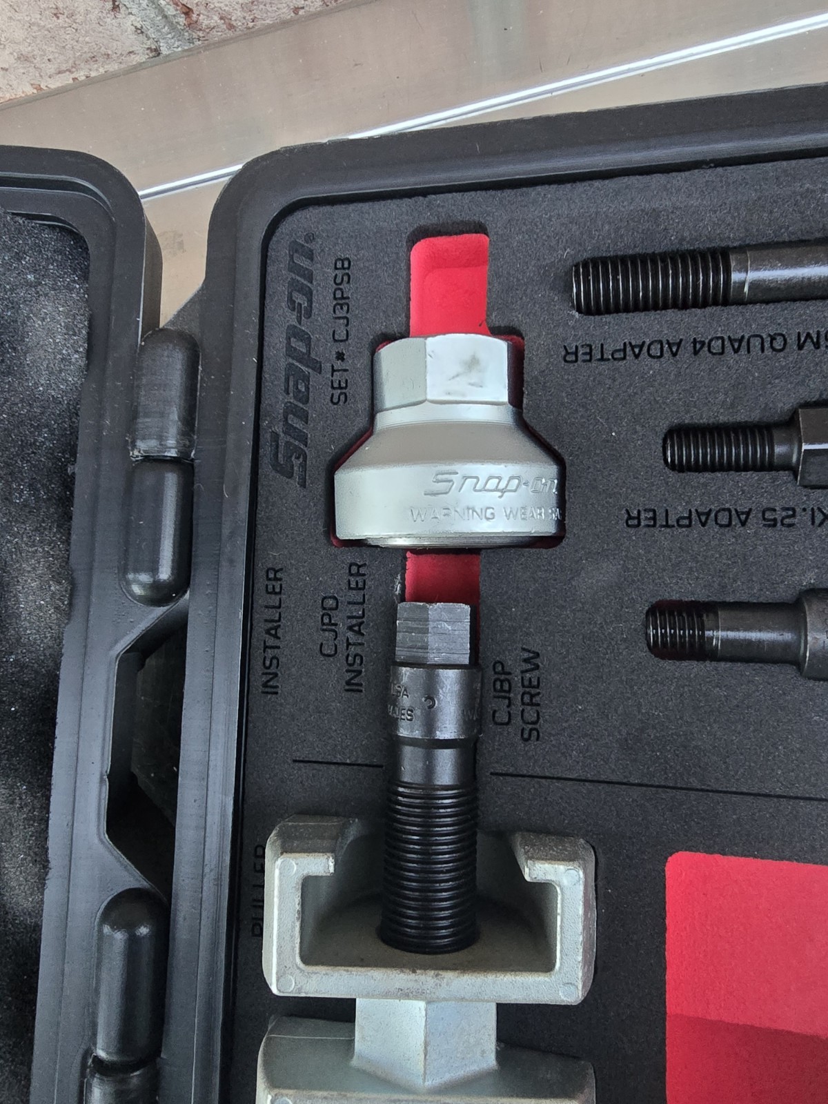 Snap on CJ3PSB Power Steering Puller Set In Foam Lined Case