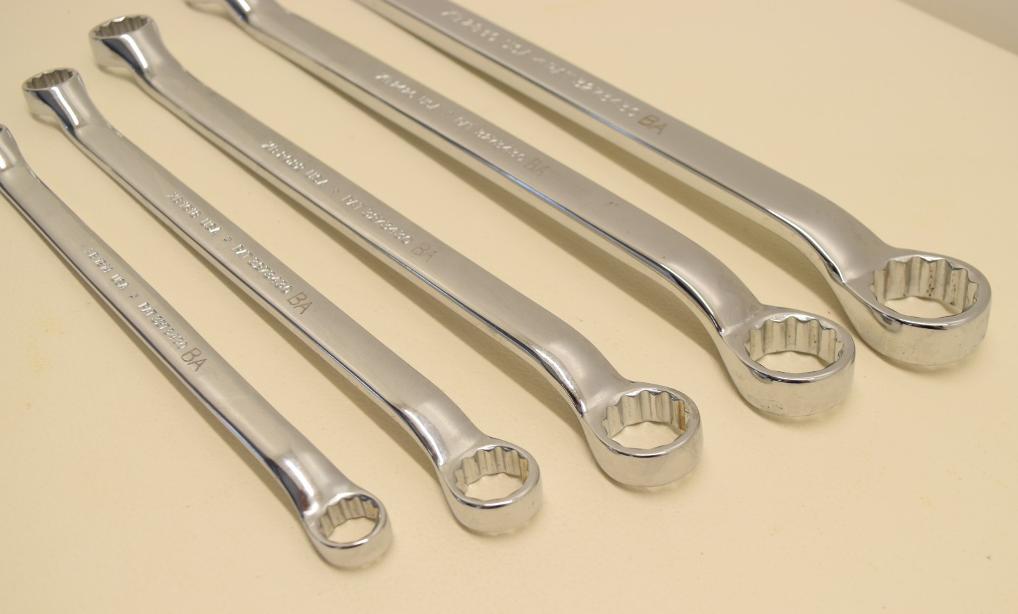 Snap On 5pc 12-Point SAE Box End Offset Wrench Set XB2830-XB1214 15/16″-3/8″