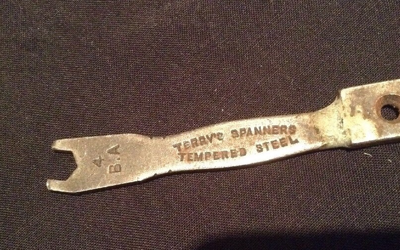 VINTAGE USED HAND MADE EXTENDED TERRYS 4BA OPEN SPANNER WRENCH AUTO TOOL VEHICLE