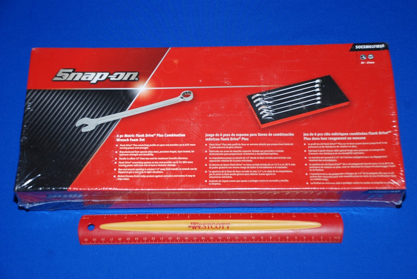 Snap-on NEW 6 Pc 12-Point Metric Flank Drive+ Combo Wrench Set with PRO-FI Foam