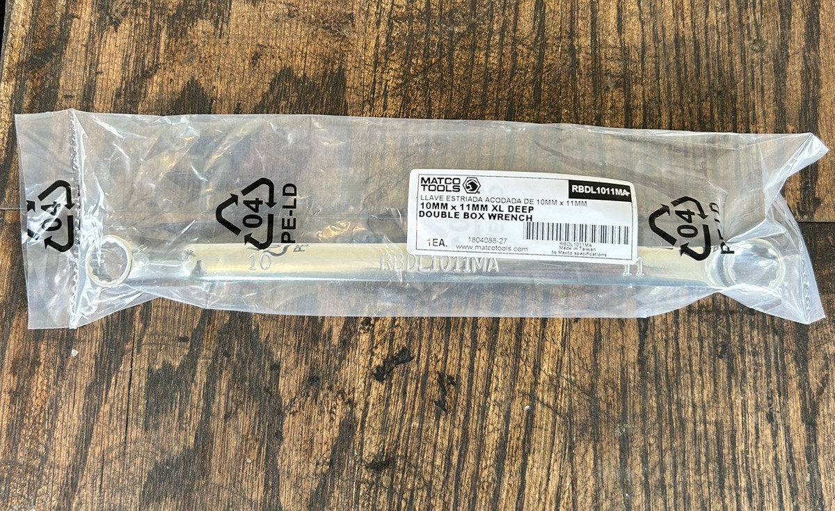 Matco Tools 10mm X 11mm XL Deep Double Box Wrench RBDL1011MA 12 point