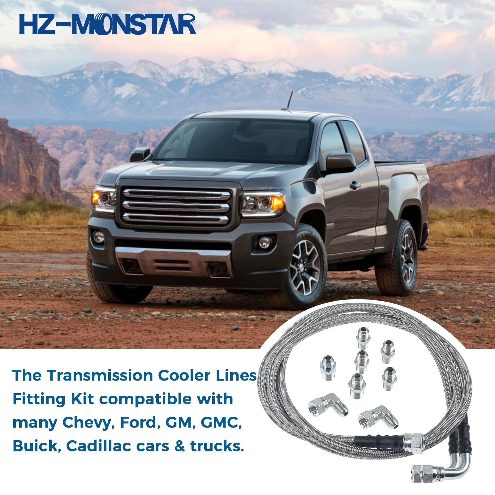 HZ-MONSTAR 6AN 52″ Transmission Fluid Oil Cooler 52 inches x 0.375