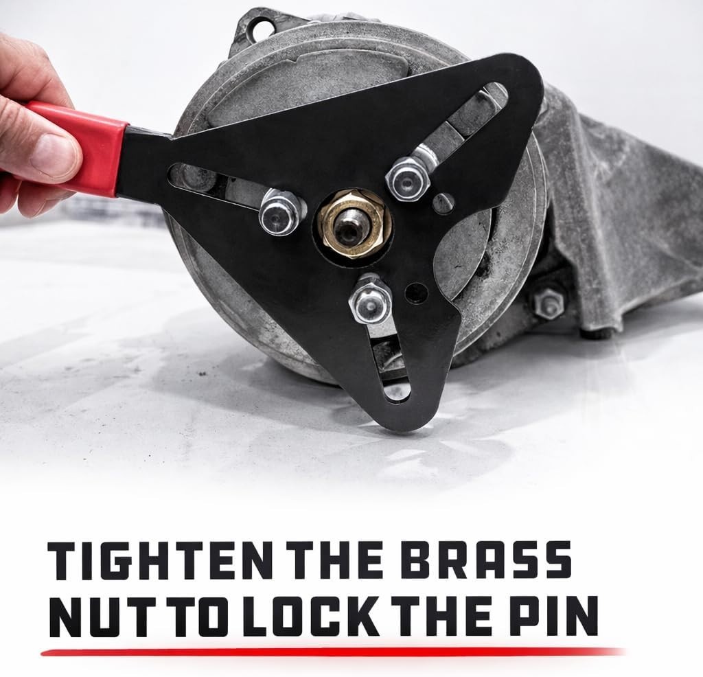 Versatile AC Clutch Holding Tool with Adjustable Pins & Non-Slip Grip Handle