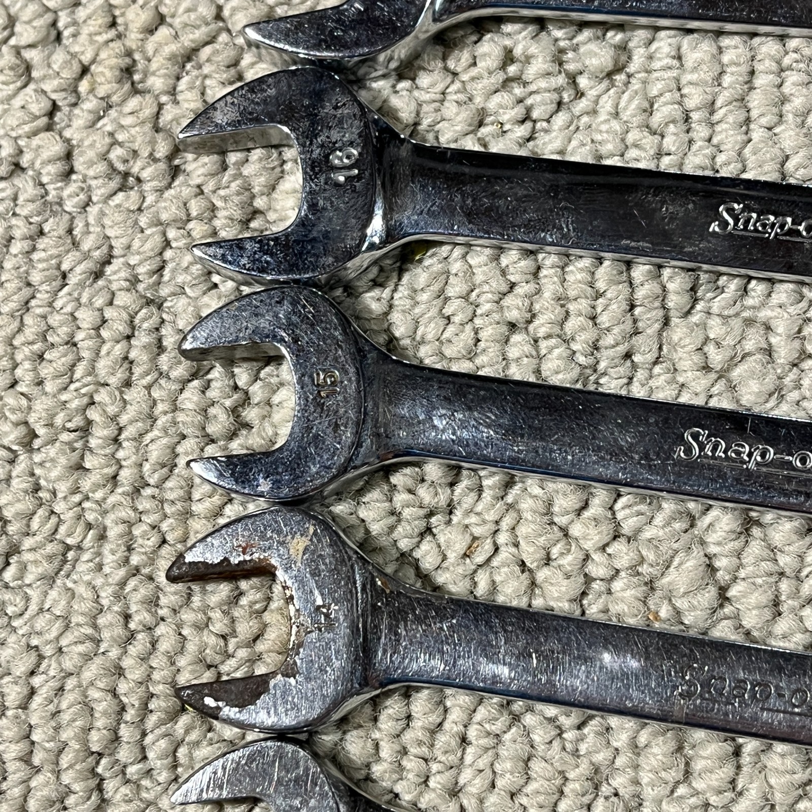 Snap On OEXM6-OEXM19 5-19mm 16 Piece 12 Point Metric Combination Wrench Set USA