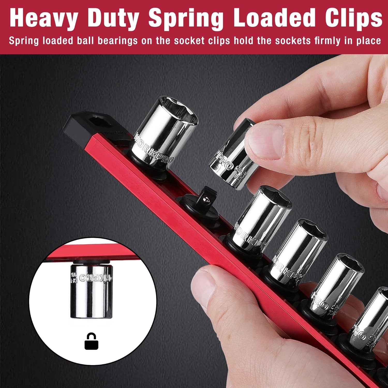 Magnetic Socket Organizer, 1/4-Inch Drive Aluminum Alloy Socket Rail