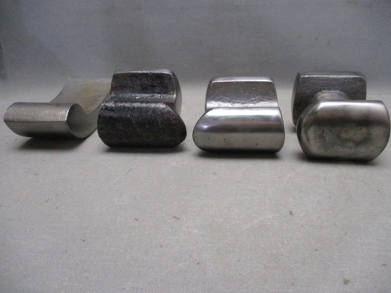 4 pc lot of Auto Body Sheet Metal Forming Dollies Dolly Curved General Purpose
