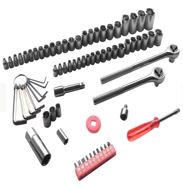Promo Tool 73 Pc Ratchet & Socket Set & Case TK75