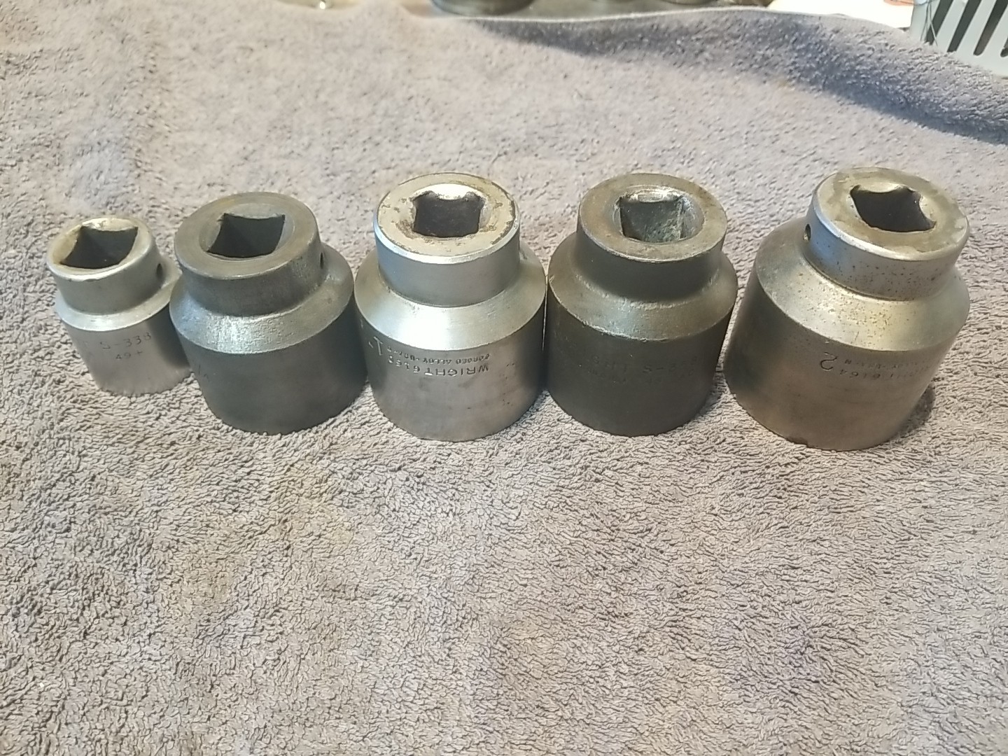 Vintage Wright Tools 3/4″ Drive 12pt 1-3/16″ 1-3/4″ 1-7/8″ 1 13/16″ 2″ Made USA