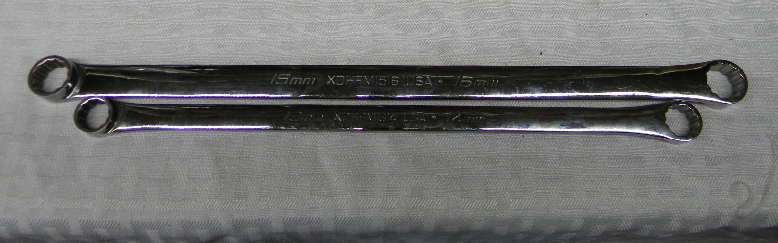 SNAP-ON 2PC METRIC 12PT 13-16MM HIGH PERFORMANCE 0° OFFSET BOX WRENCHES #XDHFM