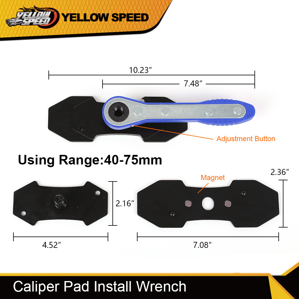 Car Ratchet Brake Piston Spreader Wrench Caliper Pad Install Tool Press Portable