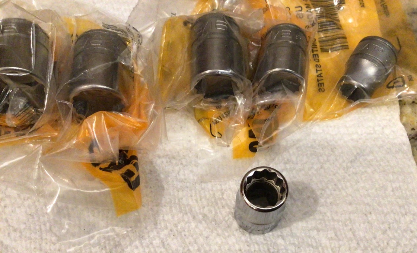 CAT Caterpillar By Snap-on 3/8″ Drive 12 Point SAE Socket Set 3/8- 3/4” USA 🇺🇸