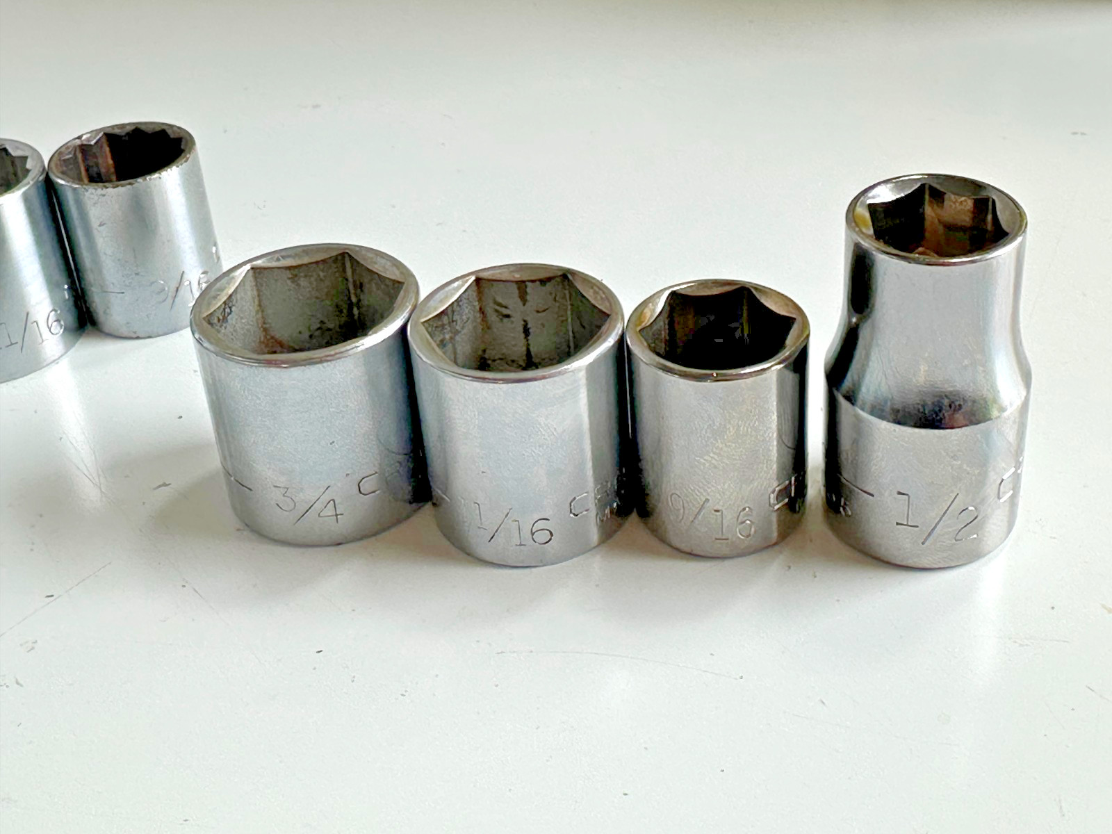 Vintage Craftsman 25pc Socket Lot USA V G Series SAE Metric 6pt 12pt Mixed