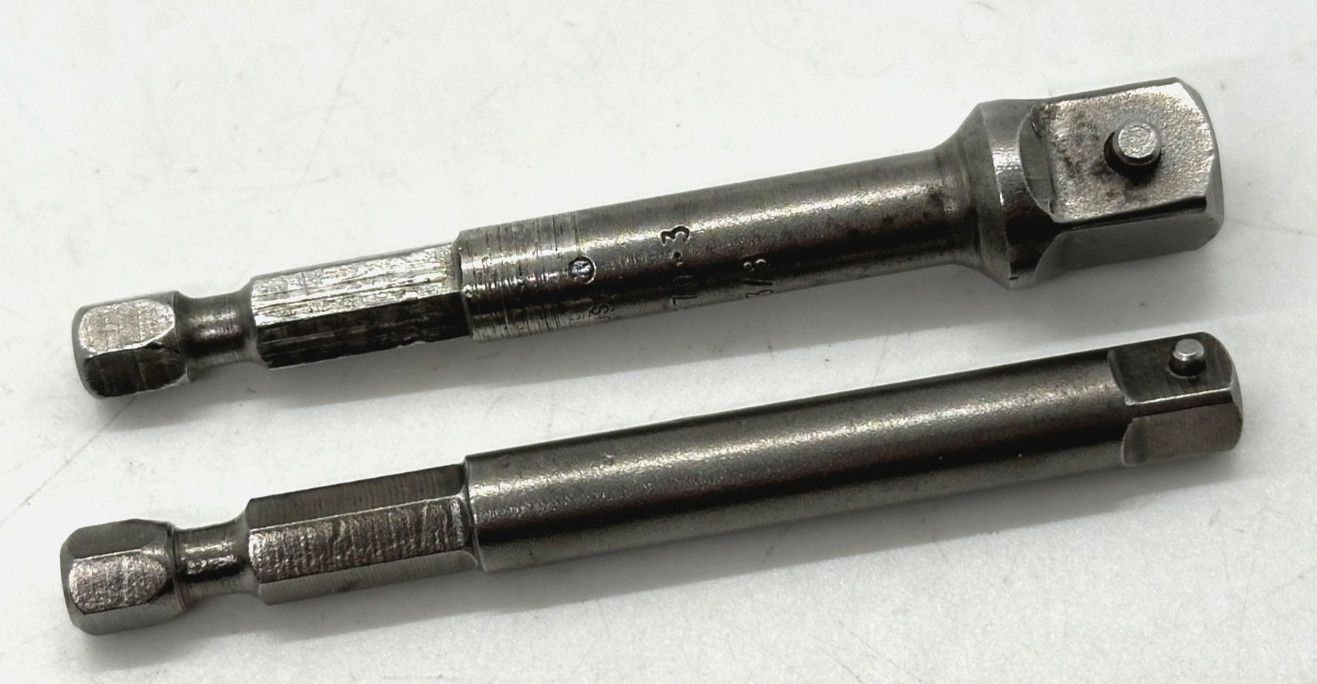🇺🇸 APEX Tools Square Tip 1/4″ 3/8″ Socket Bit Hex Shaft Quick Connect Set Lot