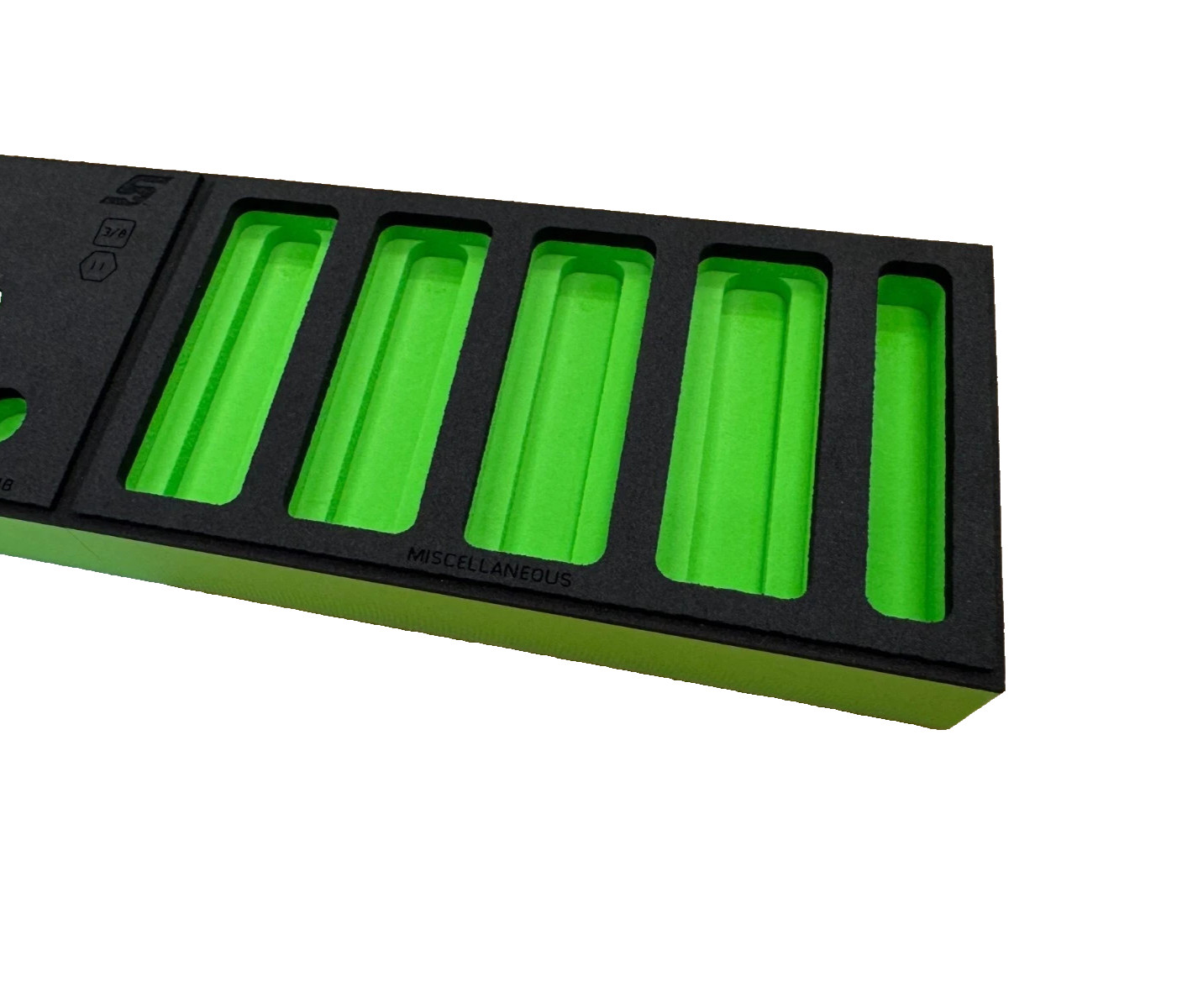 Snap-on Tools GREEN FOAM ORGANIZER for 39pc 3/8″ Drive SAE Socket Set FMS004BG