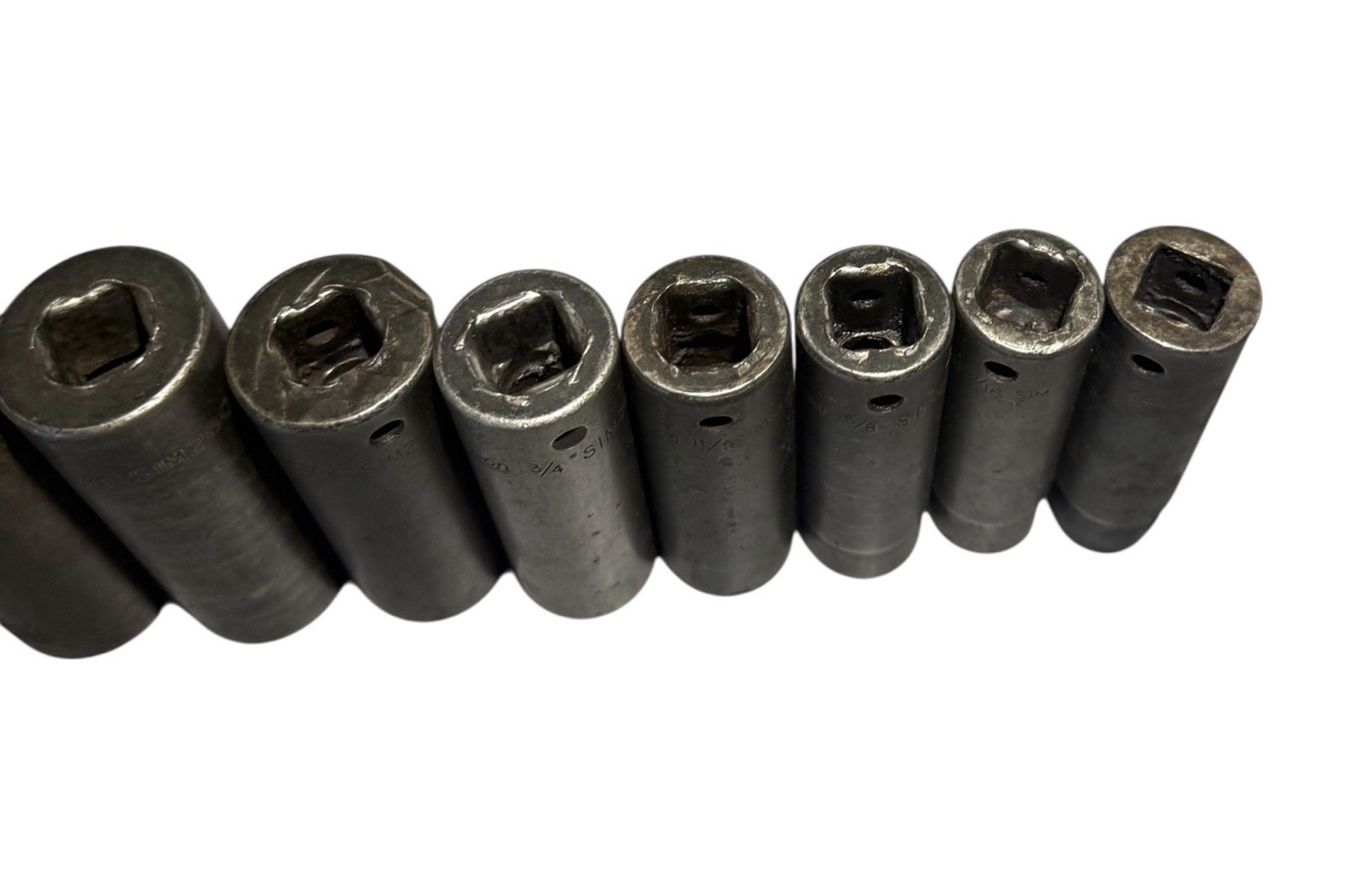 Snap On SIM 160-400 1/2″-1-1/4 1/2” Drive 6 point 12 Pc Set Deep Impact Socket