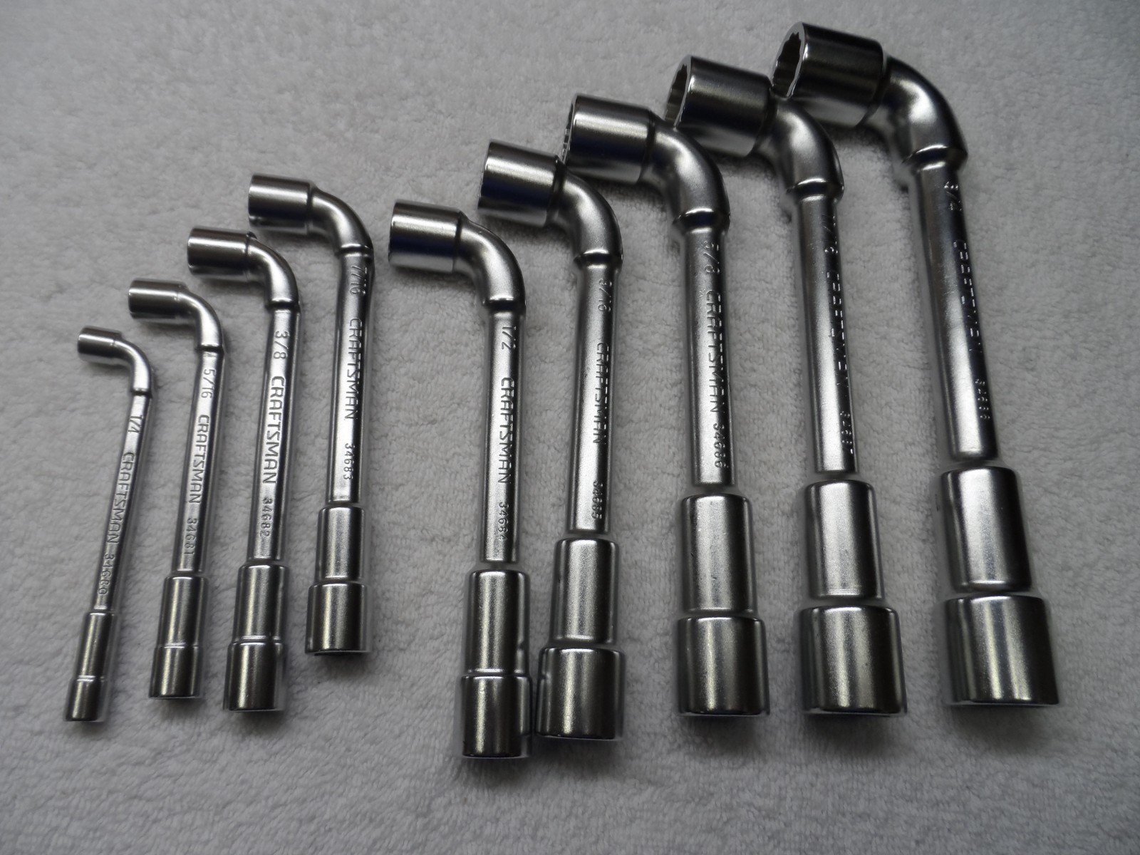 Craftsman Professional Angled Socket Wrench Set, 6pt / 12pt, NOS France PN 34689