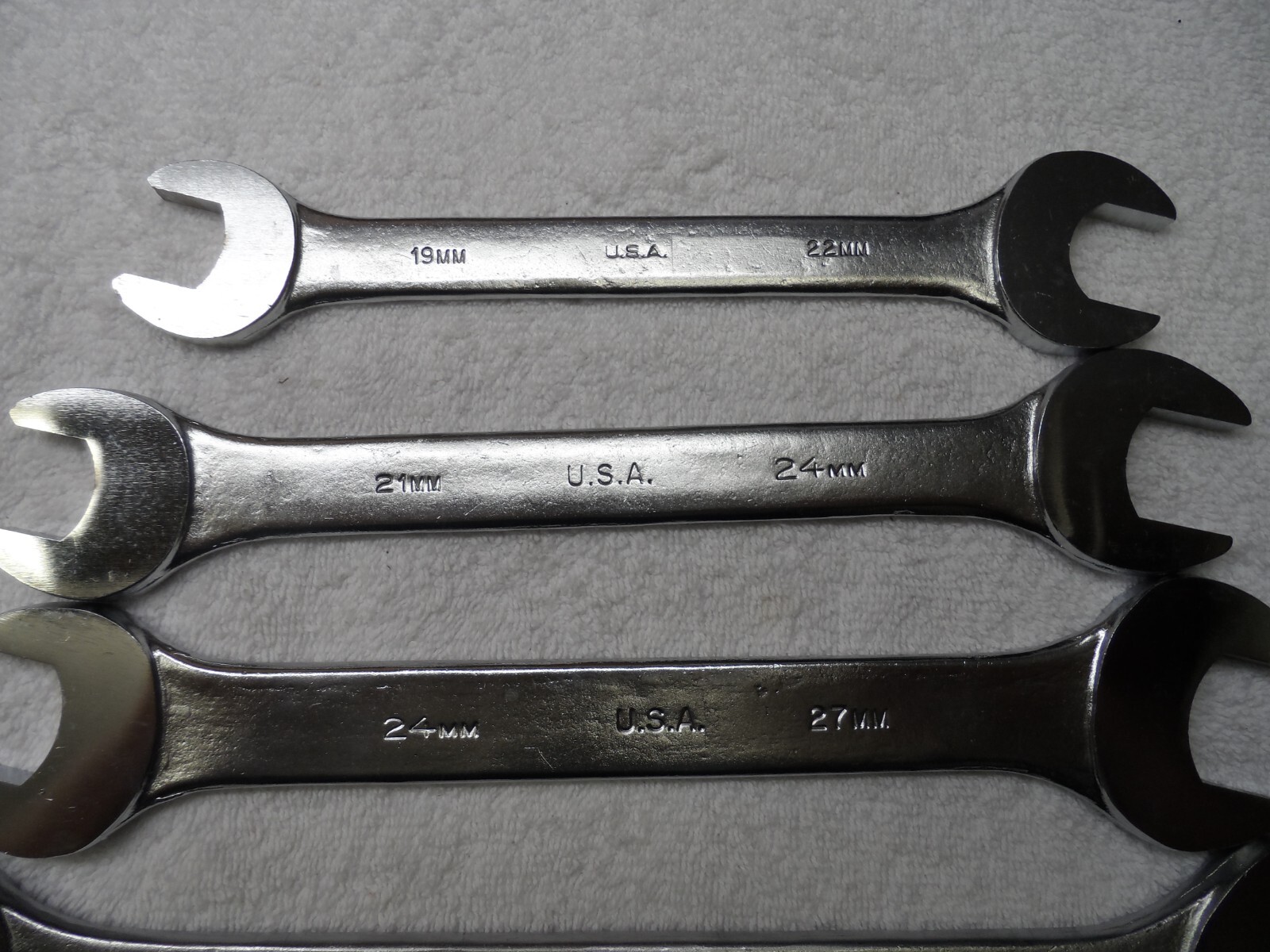 Duro Indestro Metric MM Open End Wrench Set made in USA up to 32mm (10 pcs)