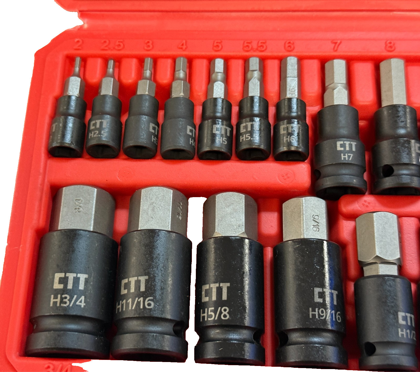 CALHAWK 32PC Hex Allen Master Socket Bit Set S2 Steel | SAE & Metric S2 Steel