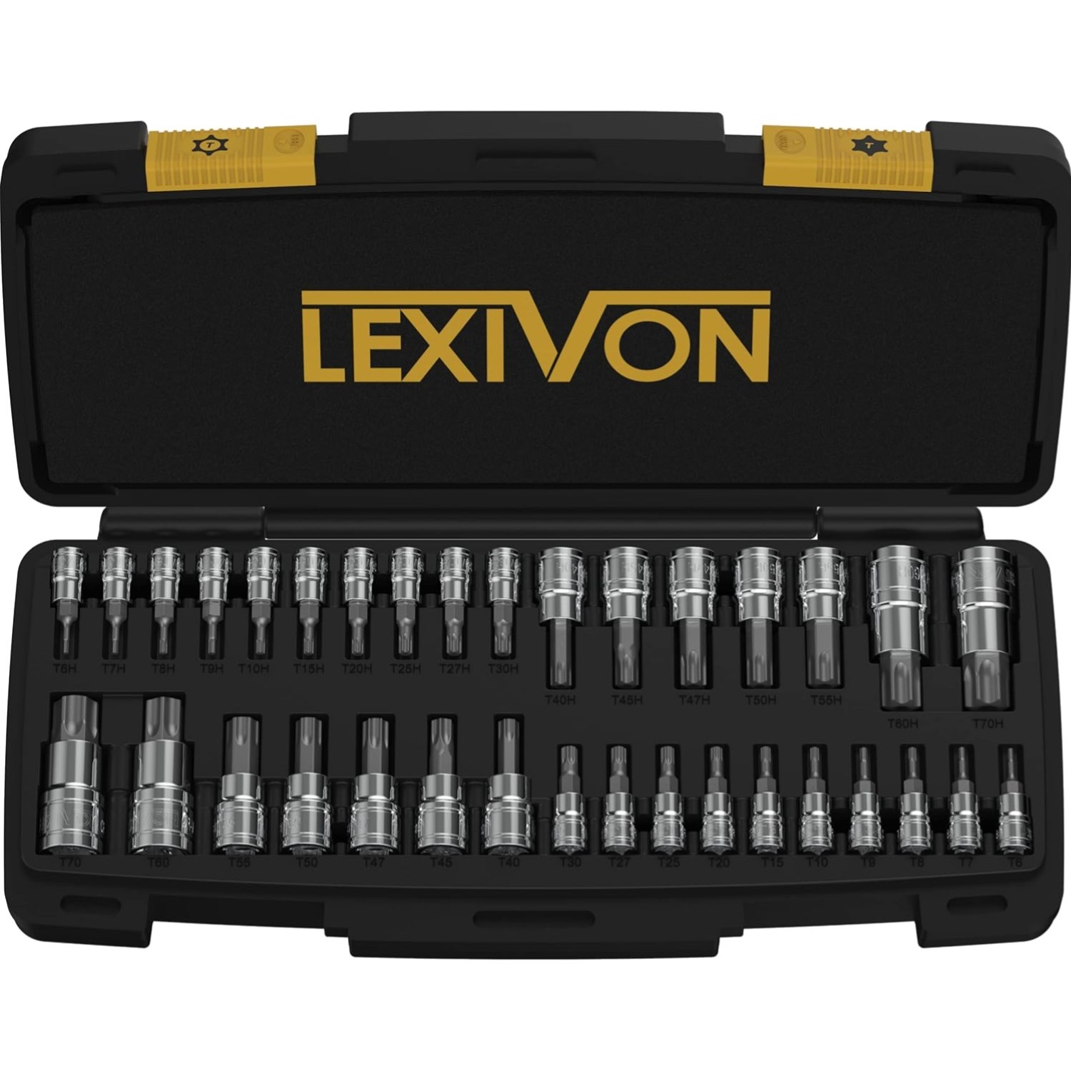 Master Torx Bit Socket Set 34-Piece S2 Alloy Steel Tamper Proof Chrome Vanadium