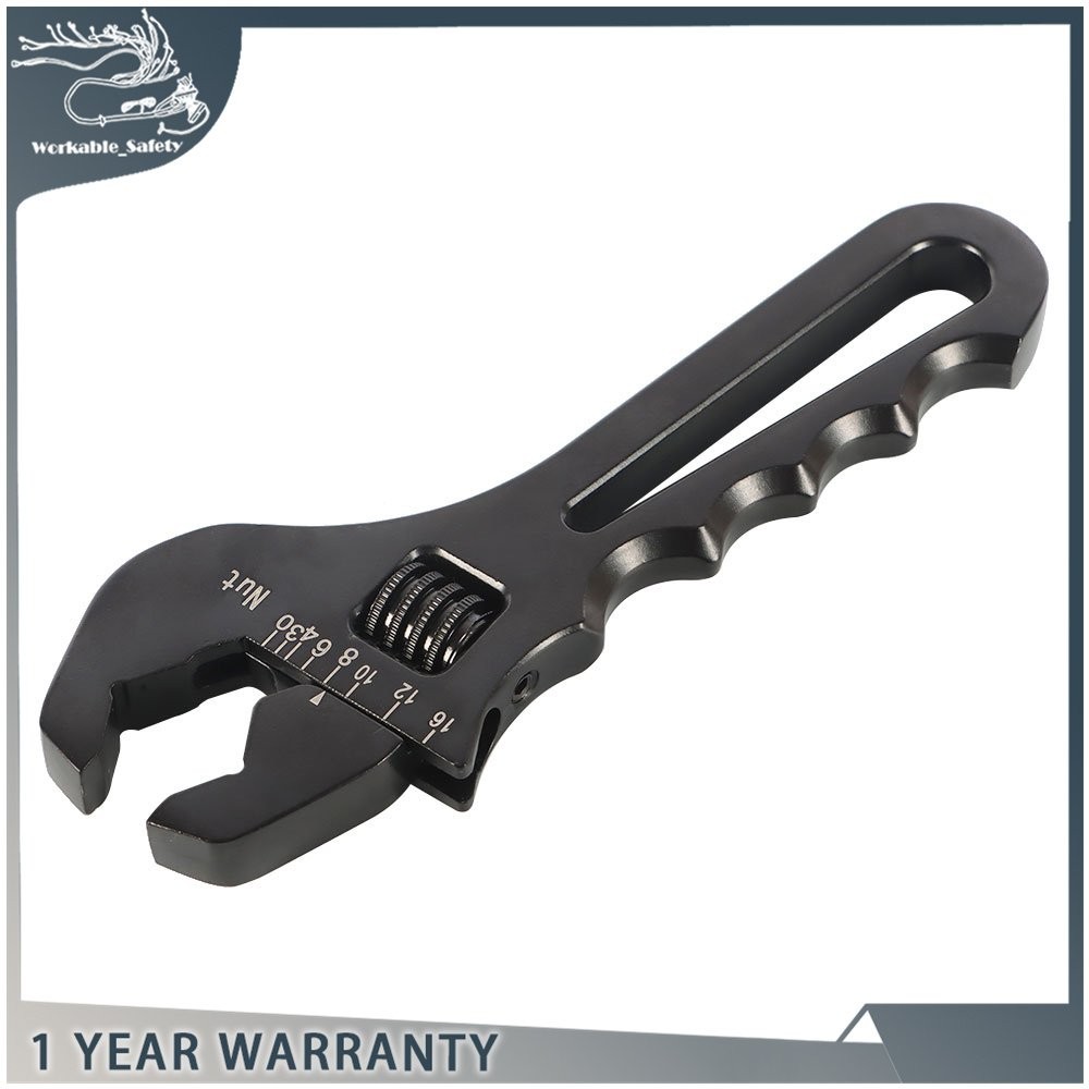 3AN-16AN Black Adjustable Wrench Aluminum Tool Spanner for Hose End Fitting