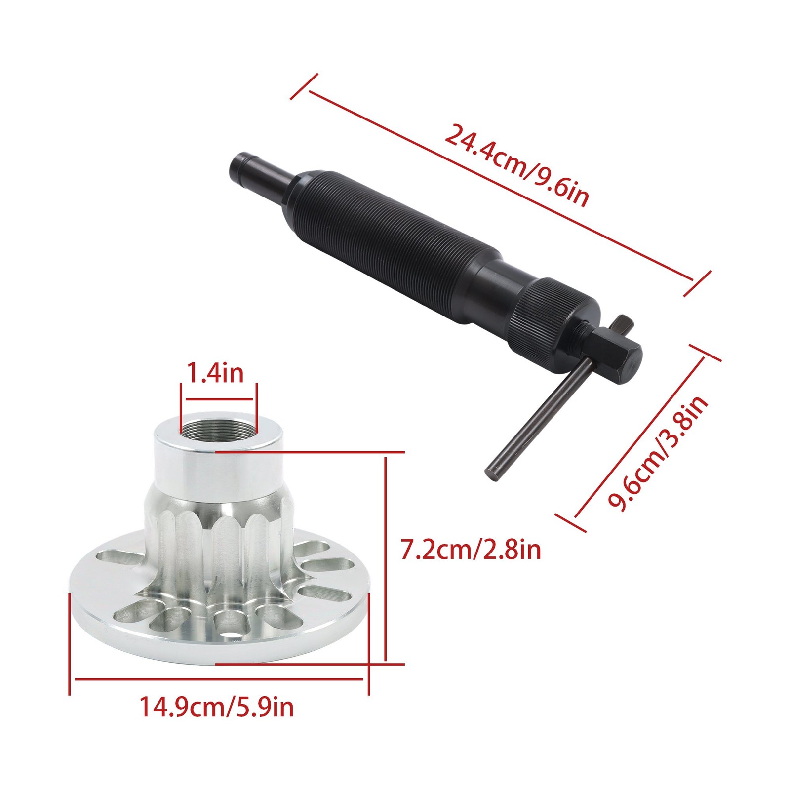 10T Hydraulic Wheel Hub Press Puller 4 & 5 Bolt Fit For VW Audi Peugeot Citroen
