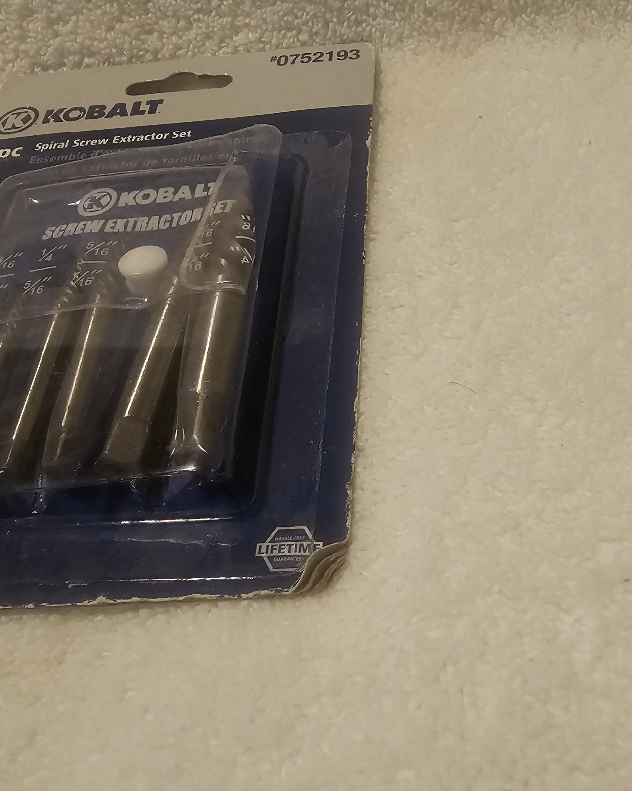 Kobalt 5 Pc Spiral Screw Extraction Set Covering 3/16″ – 3/4″ Extractor #0752193