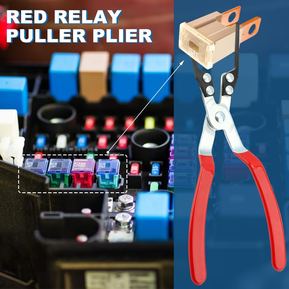Relay Puller Pliers and Fuse Remover Tools, 4Pack Automobile red