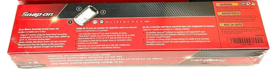Snap-on 22pc 1/4″ drive Metric Shallow & Deep Socket Set 122STTMMFDT In Foam New