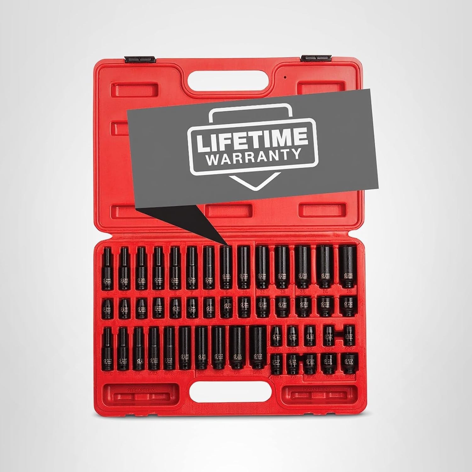 Comprehensive 48-Piece Cr-Mo Alloy Steel Impact Socket Set with Dual Markings