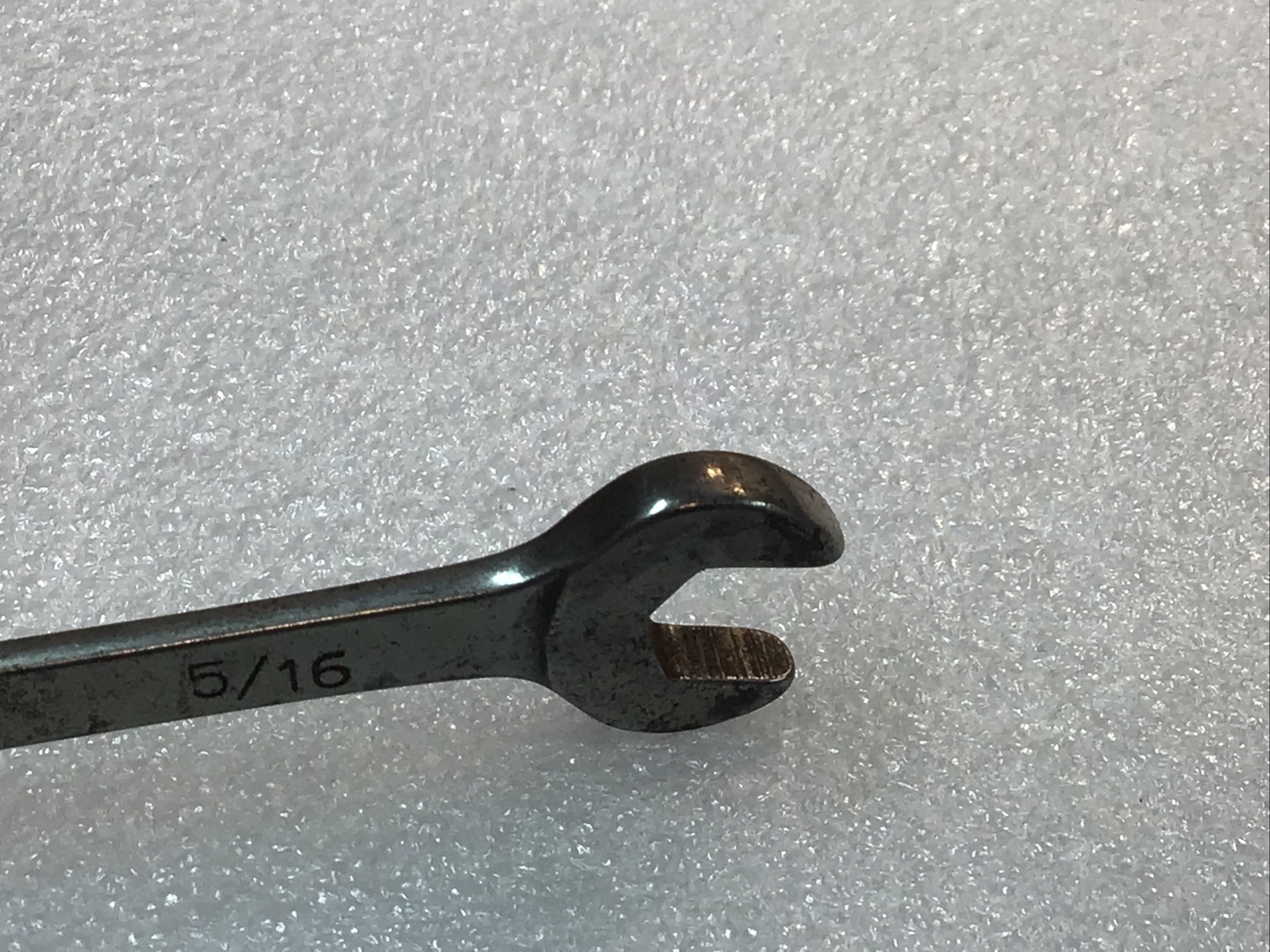 MAC TOOLS#CH10 – 5/16”, SAE, 6 PT., CHROME, SHORT, COMBINATION WRENCH-U.S.A-