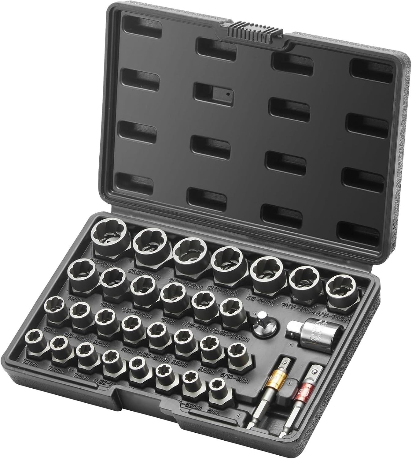 Chrome Molybdenum Steel Bolt Extractor Set – Non-Slip & Waterproof Storage Case