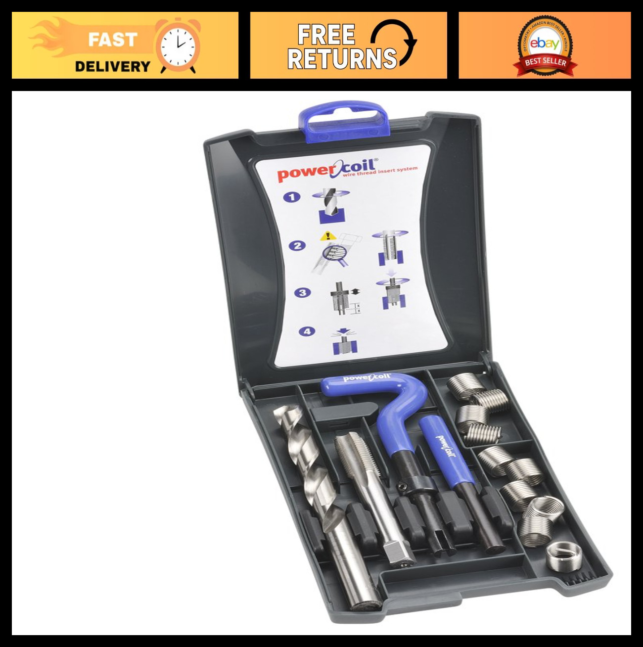 5/16-18 Thread Repair Kit, 3532-5/16K UNC, Durable Metal Inserts, Easy Use