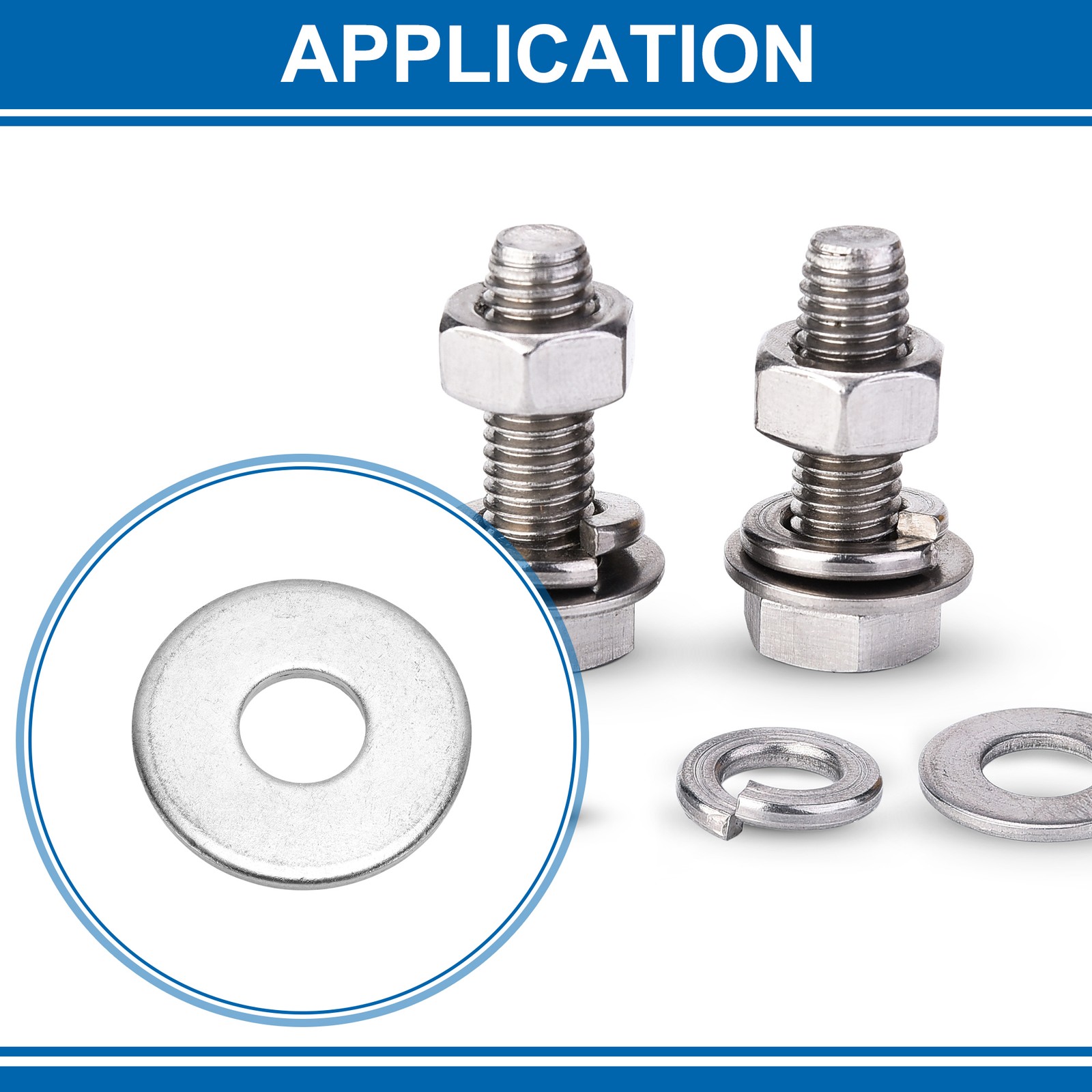 For universal flat washers 25mm ID 67.5mm OD silver steel 5pcs